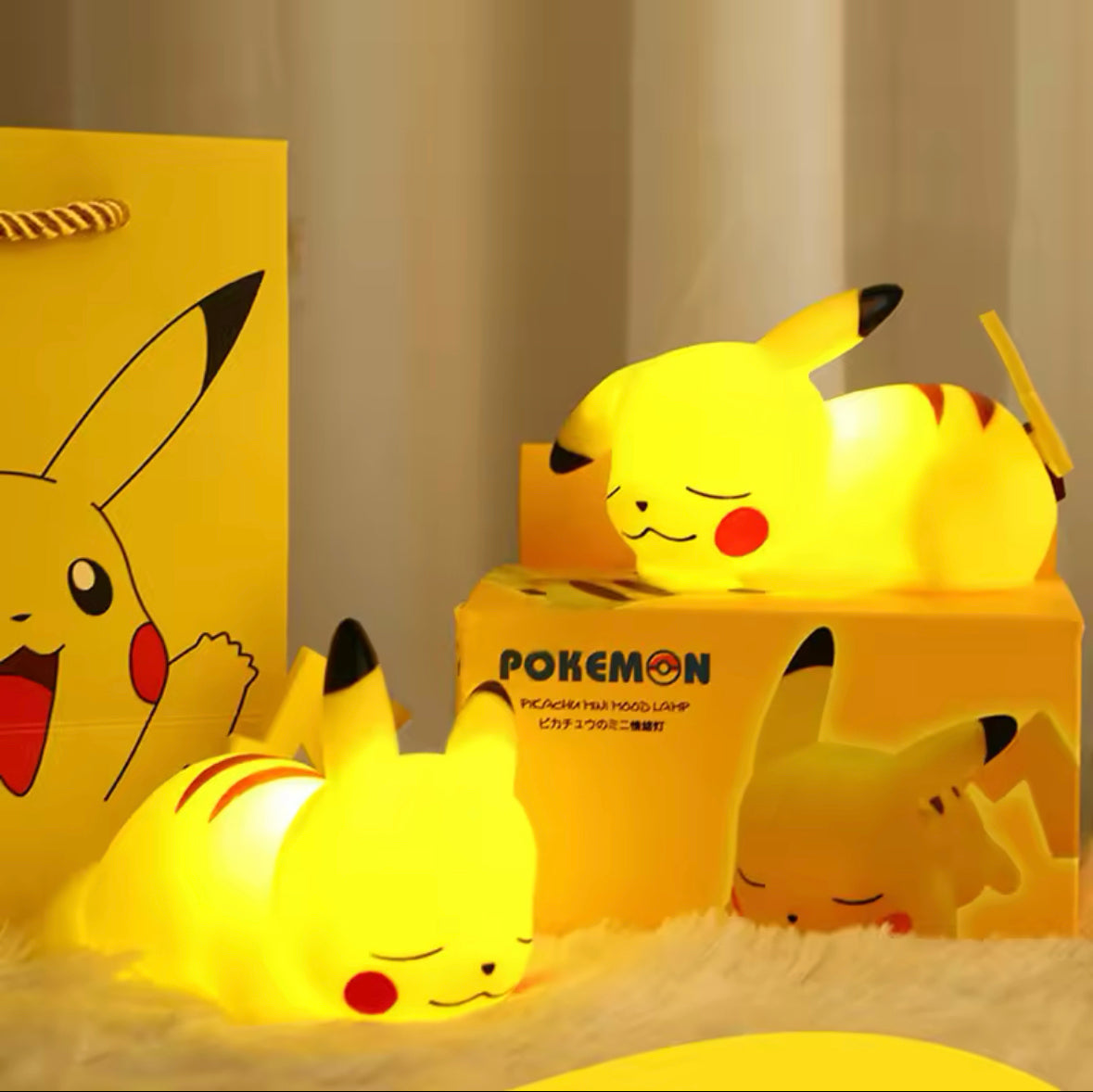 Pokemon Pikachu luz nocturna brillante